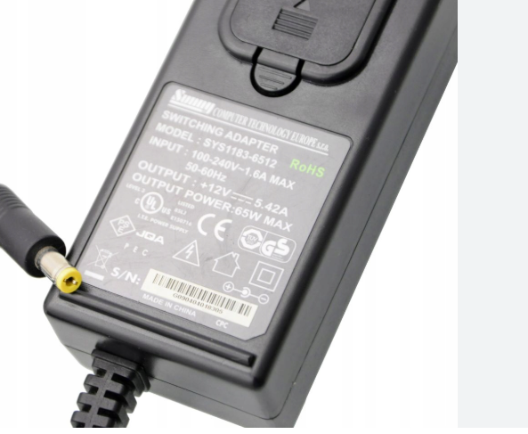 New Sunny SYS1183-6512 Desktop Switching AC Power Adapter Charger 65W 12V 5.42A